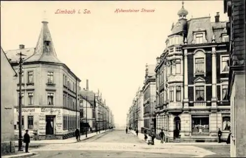 Ak Limbach in Sachsen, Hohensteiner Straße, Restaurant Wartburg