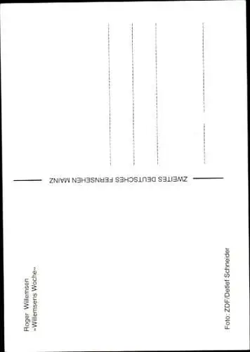 Ak Schauspieler Roger Willemsen, Portrait, Autogramm