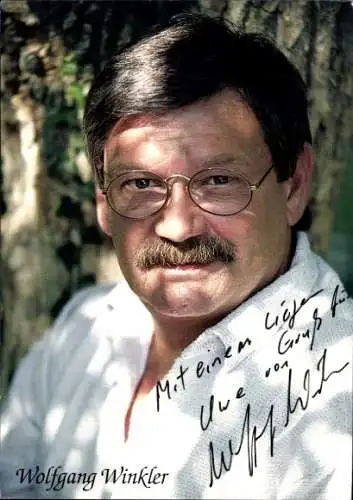 Ak Schauspieler Wolfgang Winkler, Portrait, Autogramm