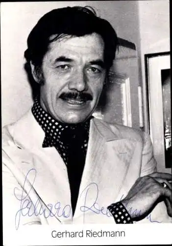 Ak Schauspieler Gerhard Riedmann, Portrait, Autogramm