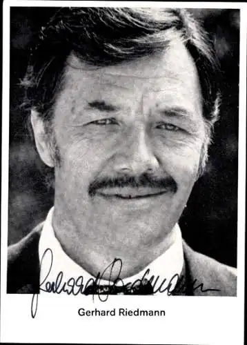 Ak Schauspieler Gerhard Riedmann, Portrait, Autogramm