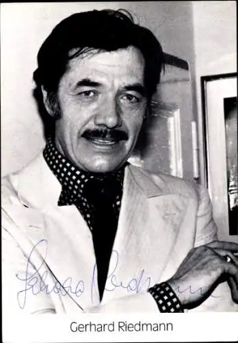 Ak Schauspieler Gerhard Riedmann, Portrait, Autogramm