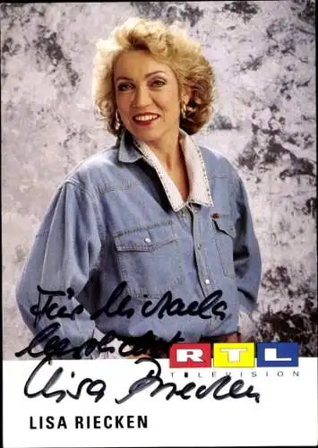 Ak Schauspielerin Lisa Riecken, Portrait, Autogramm