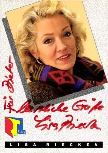Ak Schauspielerin Lisa Riecken, Portrait, Autogramm