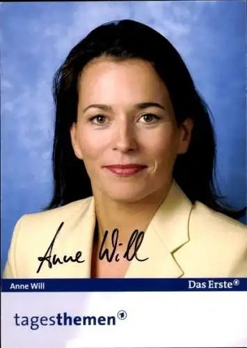 Ak Schauspielerin Anne Will, Portrait, Autogramm