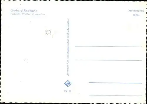 Ak Schauspieler Gerhard Riedmann, Portrait, Autogramm