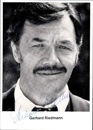 Ak Schauspieler Gerhard Riedmann, Portrait, Autogramm