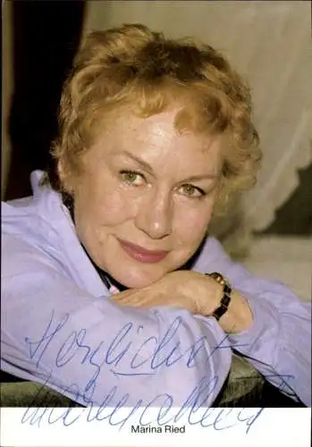 Ak Schauspielerin Marina Ried, Portrait, Autogramm