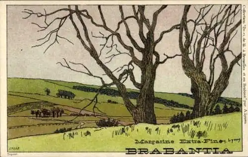 Künstler Ak Lynen, A., Reklame, Margarine Brabantia, Landschaft