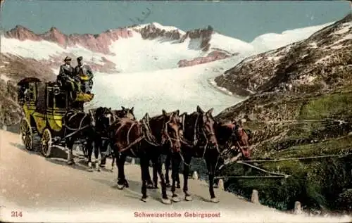 Ak Schweizerische Gebirgspost, Postkutsche