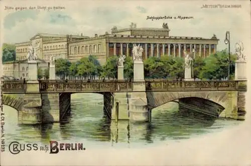 Halt gegen das Licht Litho Berlin Mitte, Schlossbrücke, Museum