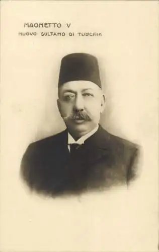 Ak Mehmed V, Sultan der Türkei, Portrait