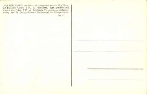 Jugendstil Künstler Ak Fidus, Auf der Klippe, Kohledruck, No. 4