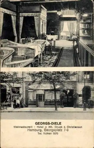 Ak Hamburg Mitte St. Georg, Weinrestaurant Georgs-Diele, Inh. Struck & Christiansen, Georgsplatz 7-9