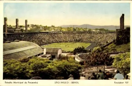 Ak São Paulo Brasilien, Estadio Municipal do Pacaembu