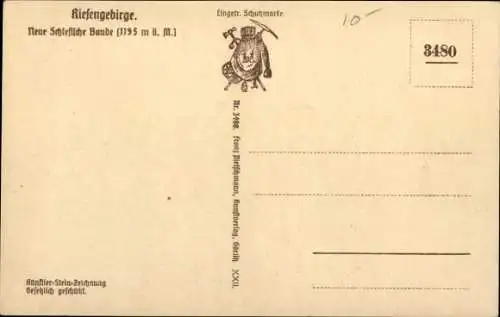 Steindruck Ak Szklarska Poręba Schreiberhau Schlesien, Neue schlesische Baude