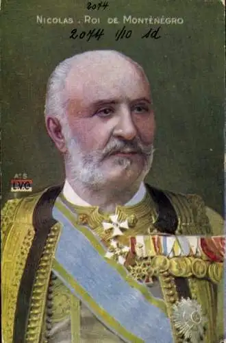 Ak Portrait von Nicolas, König von Montenegro