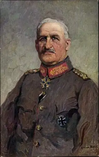 Künstler Ak Heerführer im I WK, Generaloberst von Linsingen, Portrait