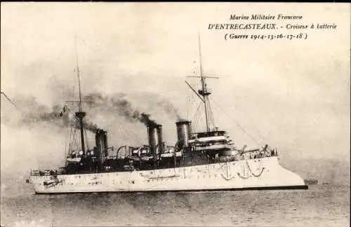 Ak Französisches Kriegsschiff d'Entrecasteaux