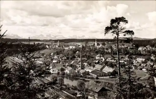 Ak Schongau in Oberbayern, Panoramablick