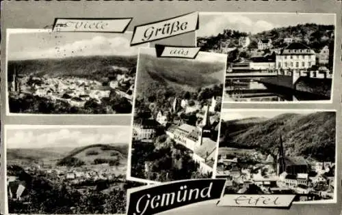Ak Gemünd Schleiden in der Eifel, Teilansichten der Stadt