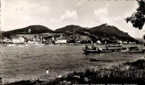 Ak Königswinter am Rhein, Drachenfels, Wolkenburg, Hirschberg