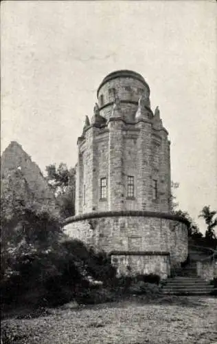 Ak Steinthaleben Kyffhäuserland in Thüringen, Rothenburg, Bismarcksäule der Vereine Dt. Studenten