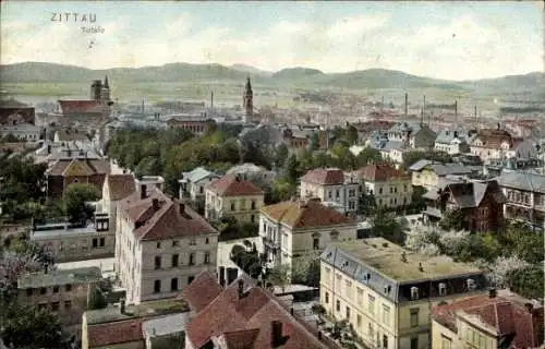 Ak Zittau in Sachsen, Gesamtansicht