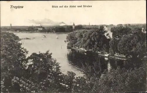 Ak Berlin Treptow, Blick auf die Abtei, Stralau