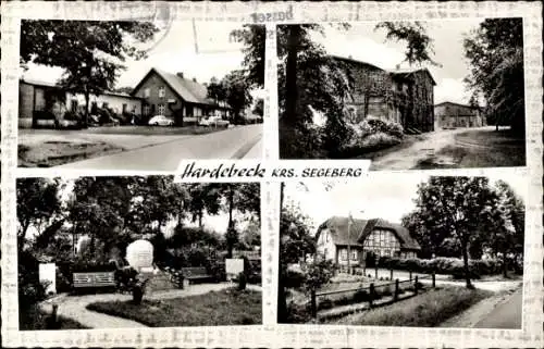 Ak Hardebeck Hardebek in Holstein, Gasthaus zur Linde, Teilansichten, Ehrenmal