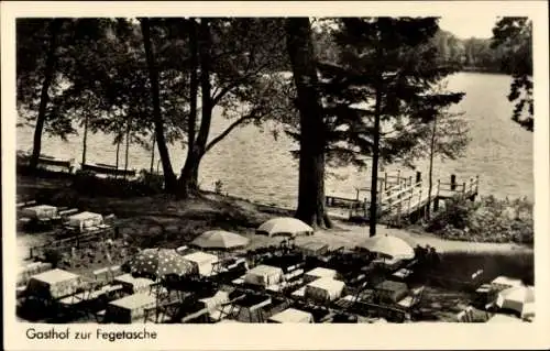 Ak Plön am See Holstein, Gasthof zur Fegetasche, Blick auf den See