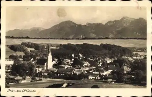 Ak Prien am Chiemsee Oberbayern, Ortsansicht