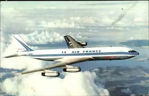 Ak Französisches Passagierflugzeug der Air France, Boeing 707 Intercontinental, F-BHSB