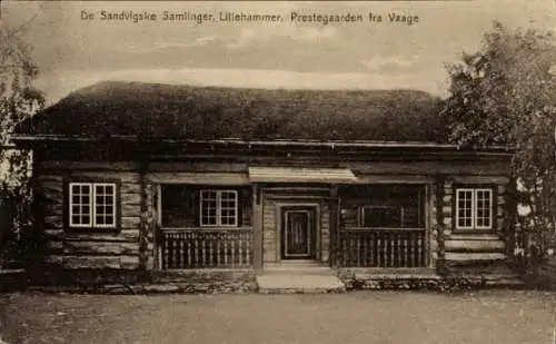 Ak Lillehammer Norwegen, Bauernhaus