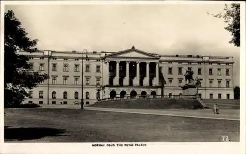 Ak Oslo Norwegen, Königlicher Palast