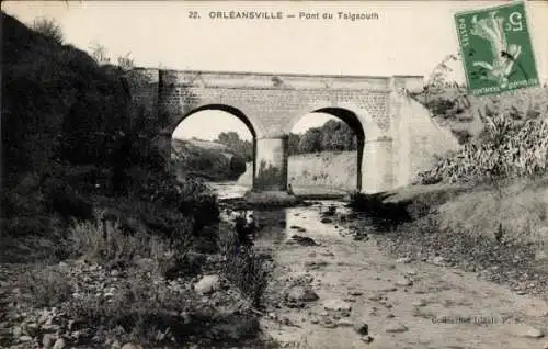 Ak Orléansville Ech Cheliff Algerien, Pont du Tsigaouth