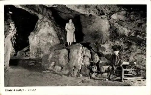 Ak Ennepetal, Klutert Höhle, Naturhöhle, Kirche