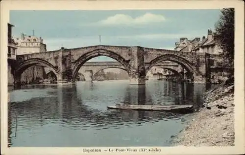 Ak Espalion Aveyron, Le Pont Vieux