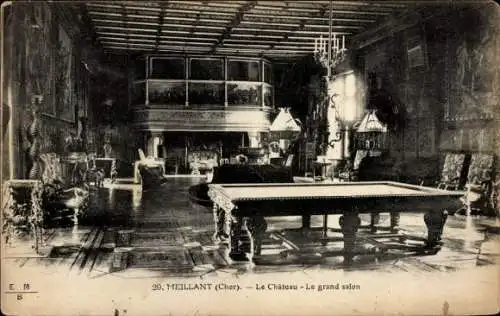 Ak Meillant Cher, Le Chateau, Le grand Salon