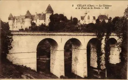 Ak Culan Cher, Chateau, Pont de la Route