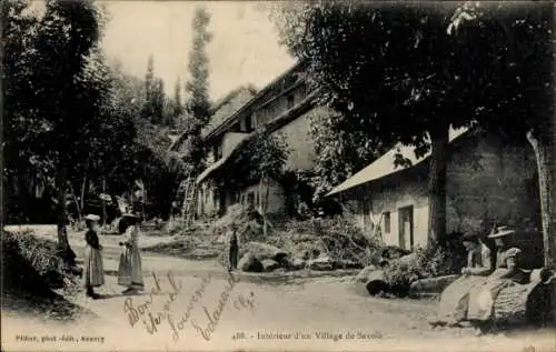 Ak Interieur d'un Village de Savoie