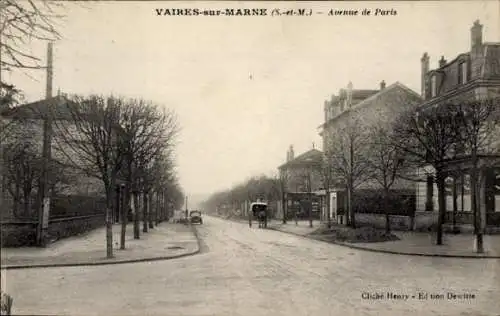 Ak Vaires sur Marne Seine et Marne, Avenue de Paris