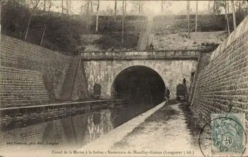 Ak Heuilley Cotton Haute Marne, Canal de la Marne a la Saone