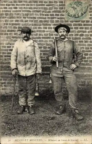 Ak Pas de Calais, Mines et Mineurs, Mineurs en tenue de travail, Bergleute