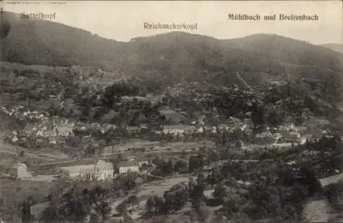 Ak Mühlbach im Münsterthal Muhlbach sur Munster Elsass Haut Rhin, Breitenbach, Sattelkopf