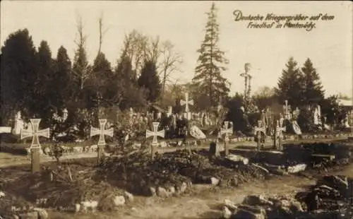 Ak Montmédy Lothringen Meuse, Friedhof, Deutsche Kriegergräber