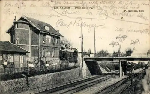 Ak Les Vallées Hauts de Seine, Pont de la Puce