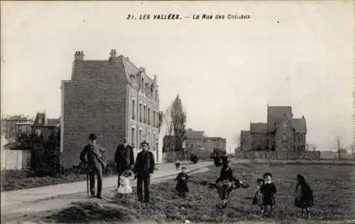 Ak Les Vallées Hauts de Seine, La Rue des Callioux