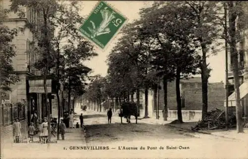 Ak Gennevilliers Hauts de Seine, Avenue du Pont de Saint Ouen