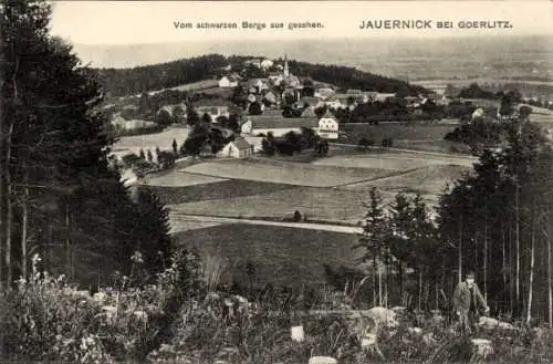 Ak Jauernick Buschbach Markersdorf Oberlausitz, Blick vom schwarzen Berg